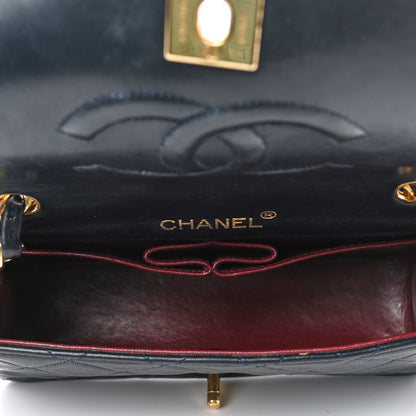 Chanel Lambskin Quilted Small Single Flap Navy 4 of 4