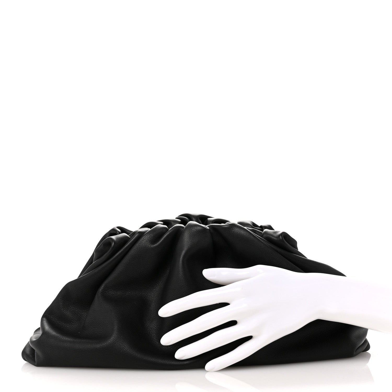 Bottega Veneta Smooth Butter Calf The Pouch Oversized Clutch Black 2 of 10