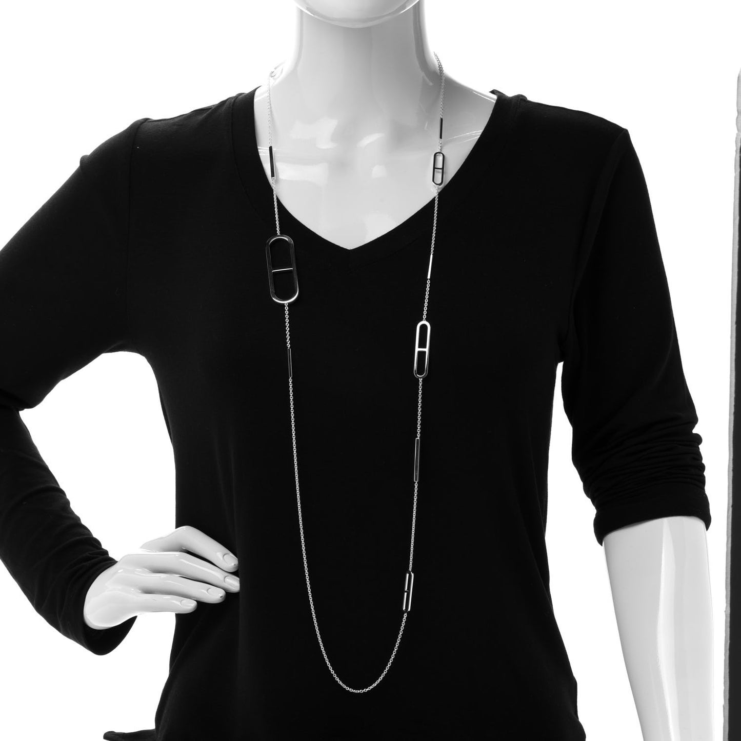 Sterling Silver Ever Chaine d'Ancre Long Necklace 120