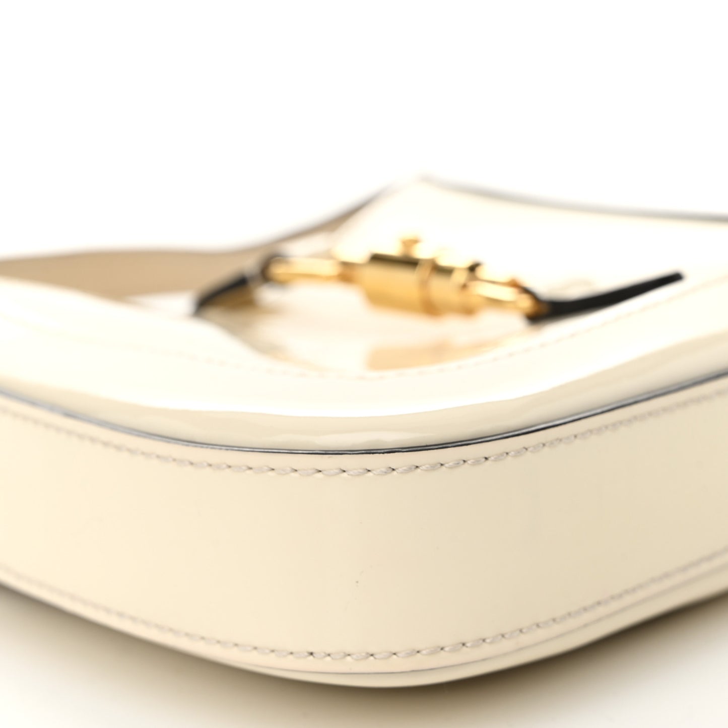 Patent Mini Jackie 1961 Crystal Hobo Mystic White