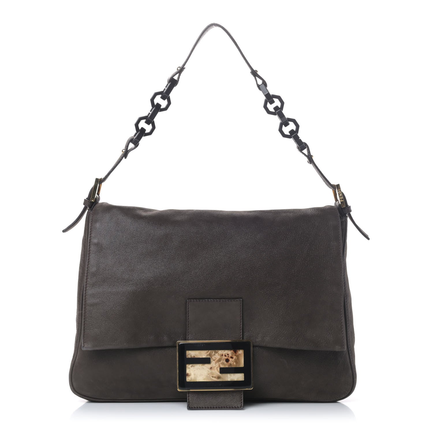 Fendi Vitello Savana Big Forever Mama Baguette Dark Brown 1 of 5
