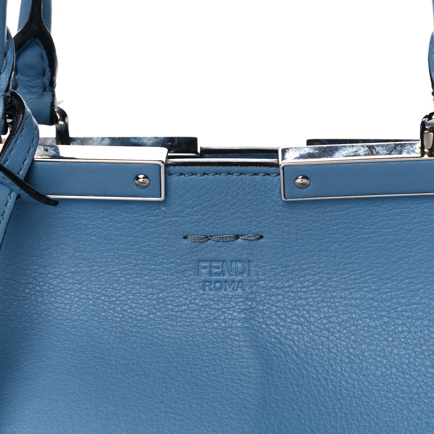 Vitello Dolce Croc Tail Petite 3Jours Tote Light Blue