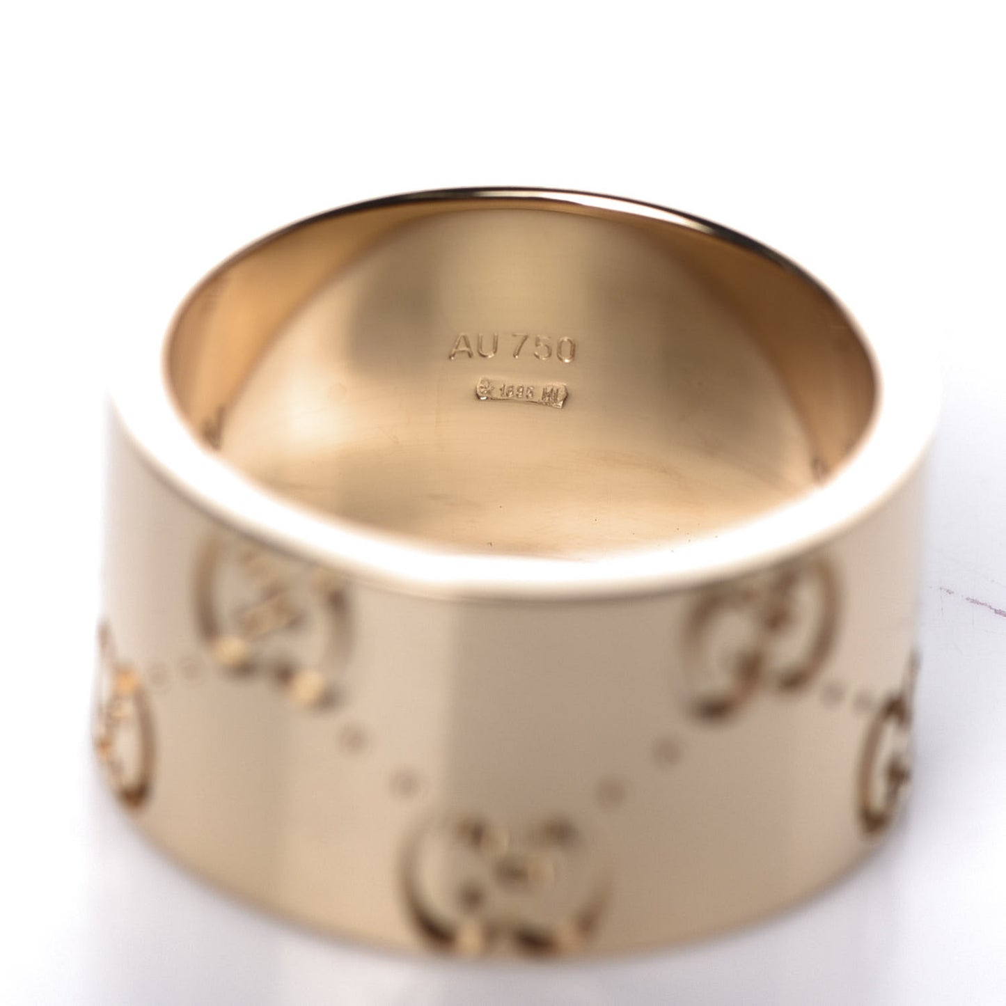 18K Yellow Gold 9mm Icon Band Ring 46 3.75
