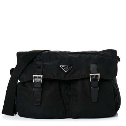 Prada Nylon Vela Messenger Bag Black 1 of 16