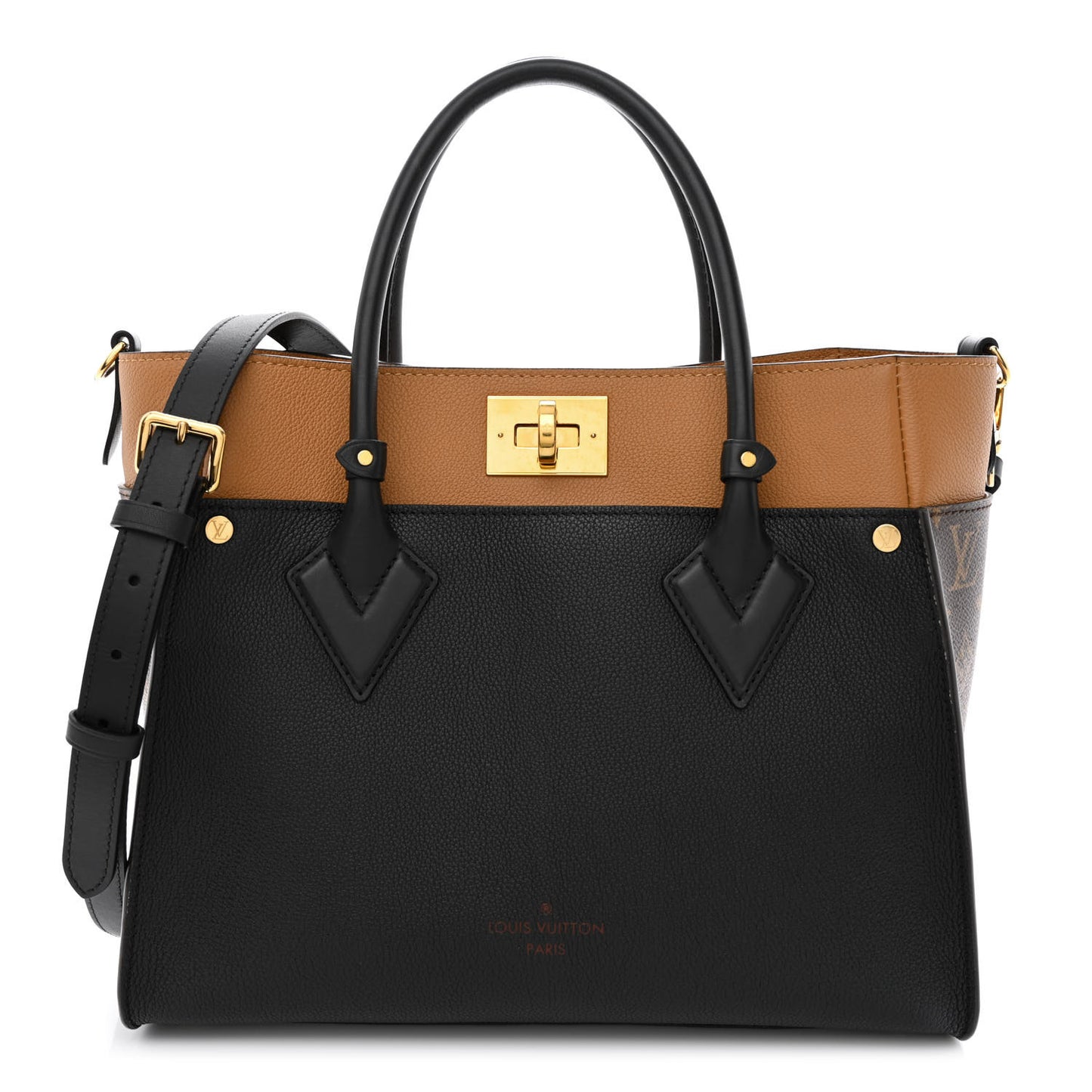 Calfskin Monogram On My Side Black