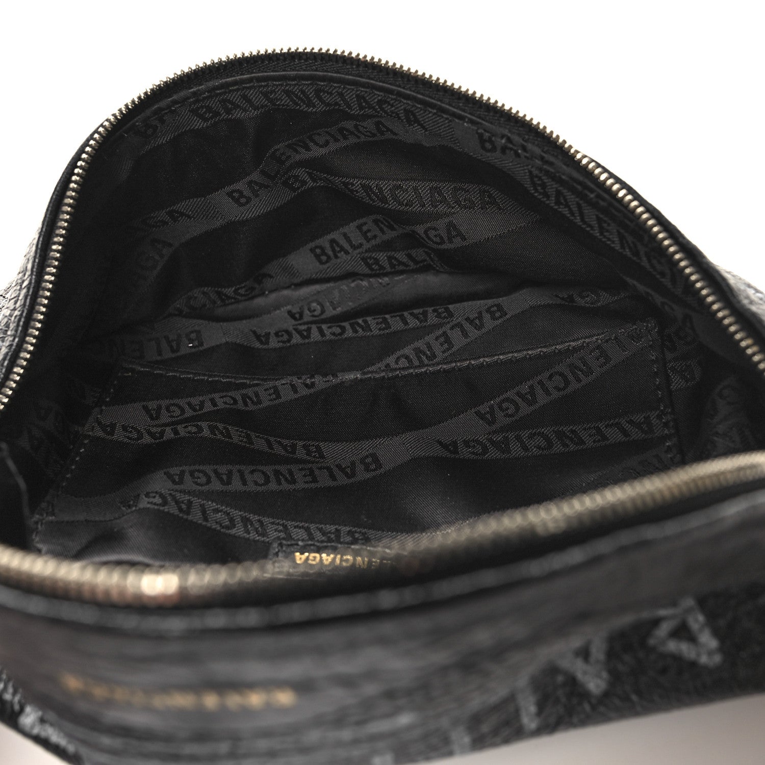 Balenciaga Agneau Arena Graffiti All Over XXS Souvenir Belt Bag Black White 5 of 10