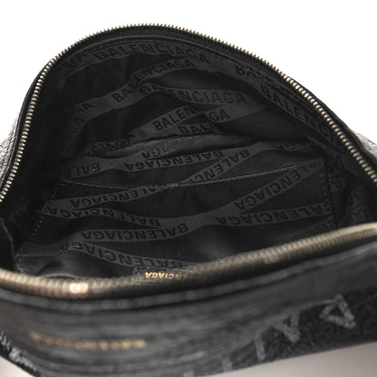Balenciaga Agneau Arena Graffiti All Over XXS Souvenir Belt Bag Black White 5 of 10