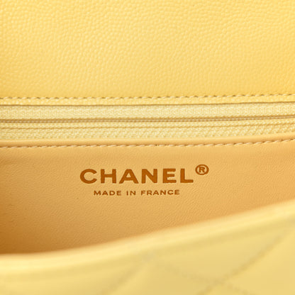 Chanel Caviar Quilted Mini Sweet Classic Flap Yellow 8 of 10