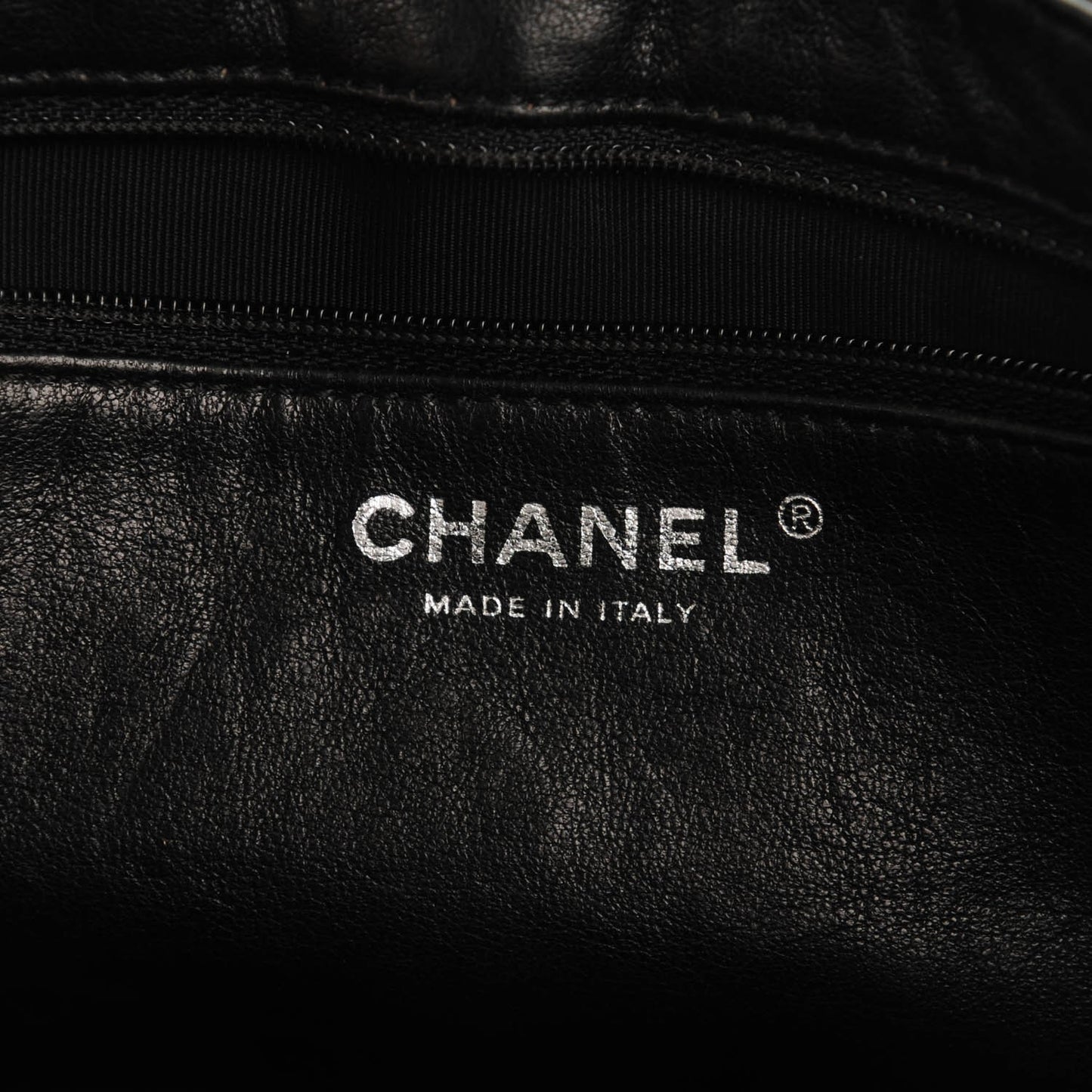 Caviar Half Moon Large Flap Black