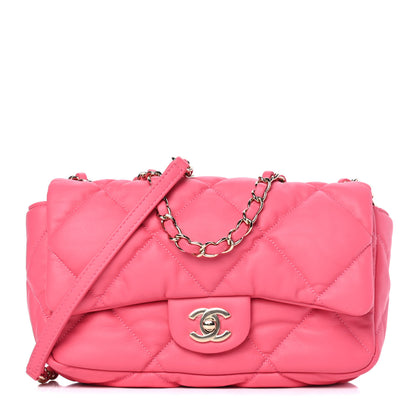Chanel Calfskin Quilted Medium Bubbly Flap Pink 1 of 8
