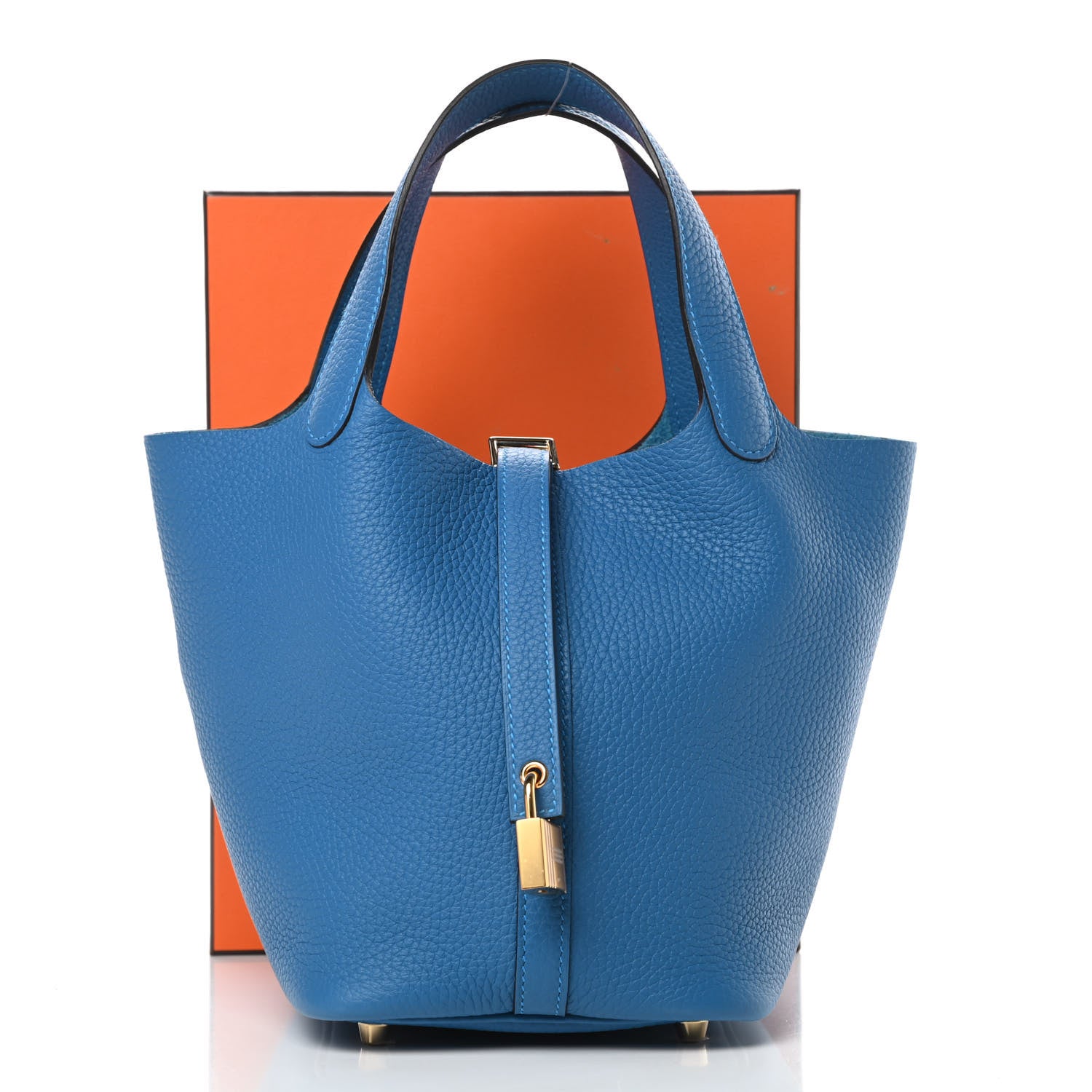 Hermes Taurillon Clemence Picotin Lock 18 PM Mykonos 11 of 11