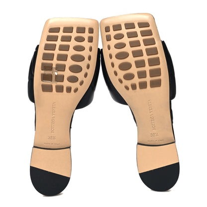Bottega Veneta Nappa Quilted Rubber Lido Flat Sandals 38.5 Black 5 of 7