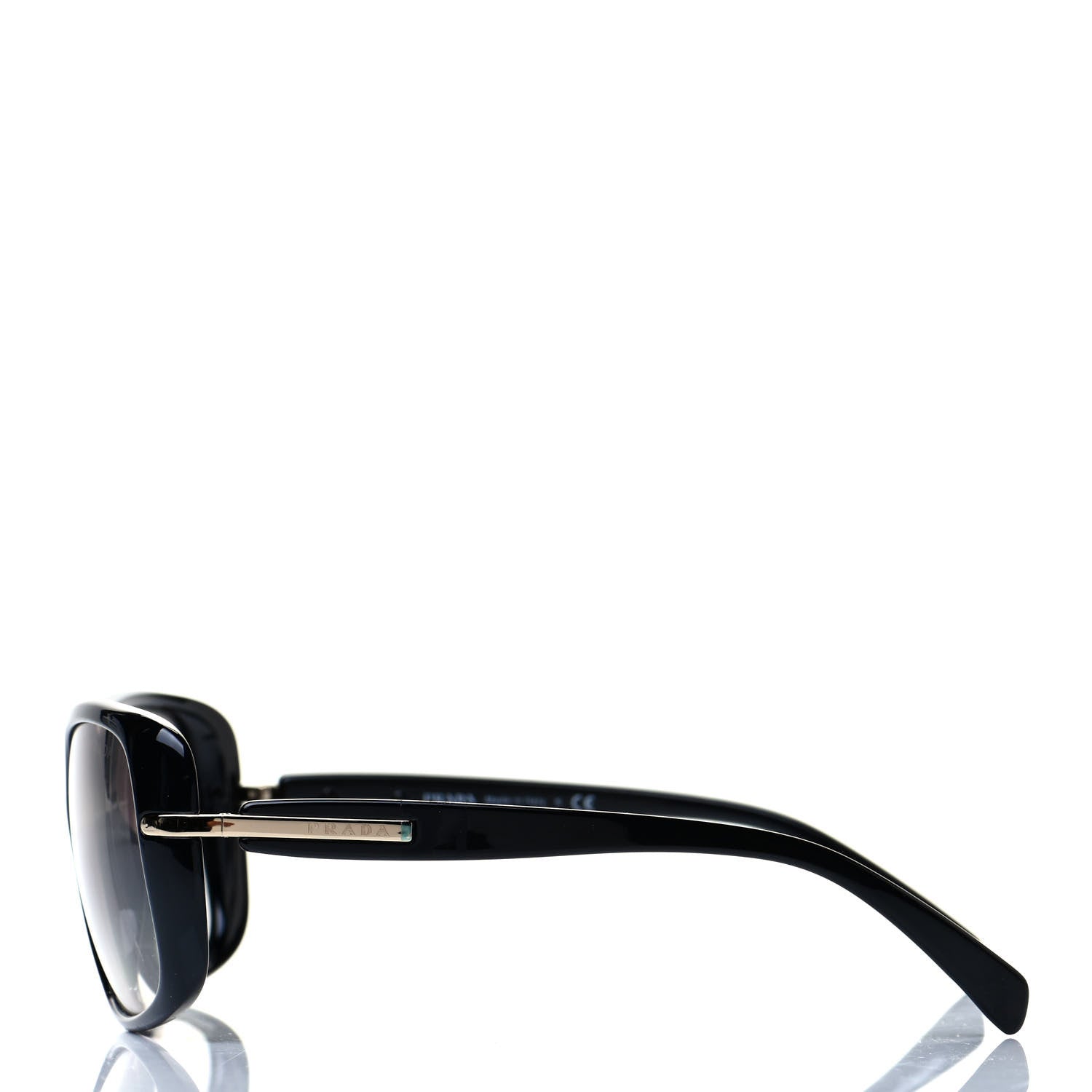Prada Square Sunglasses SPR 08O Black 5 of 15