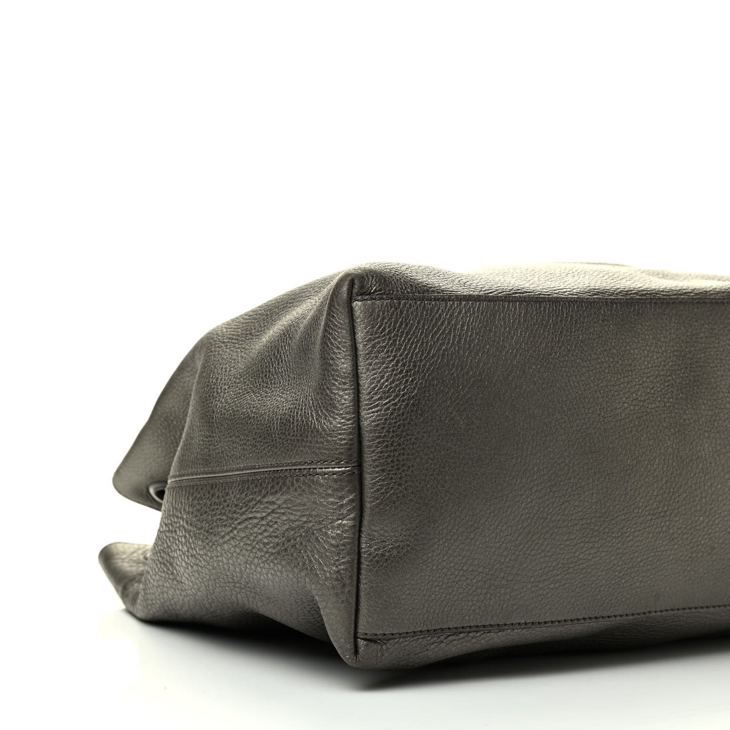 Metallic Pebbled Calfskin Large Soho Chain Shoulder Bag Sasso