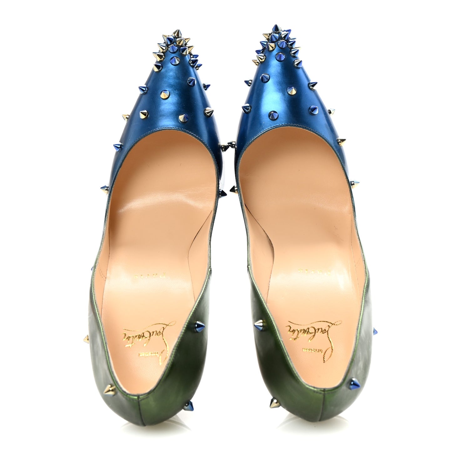 Patent Scarabe Degraspike 120 Pumps 40 Blue Green