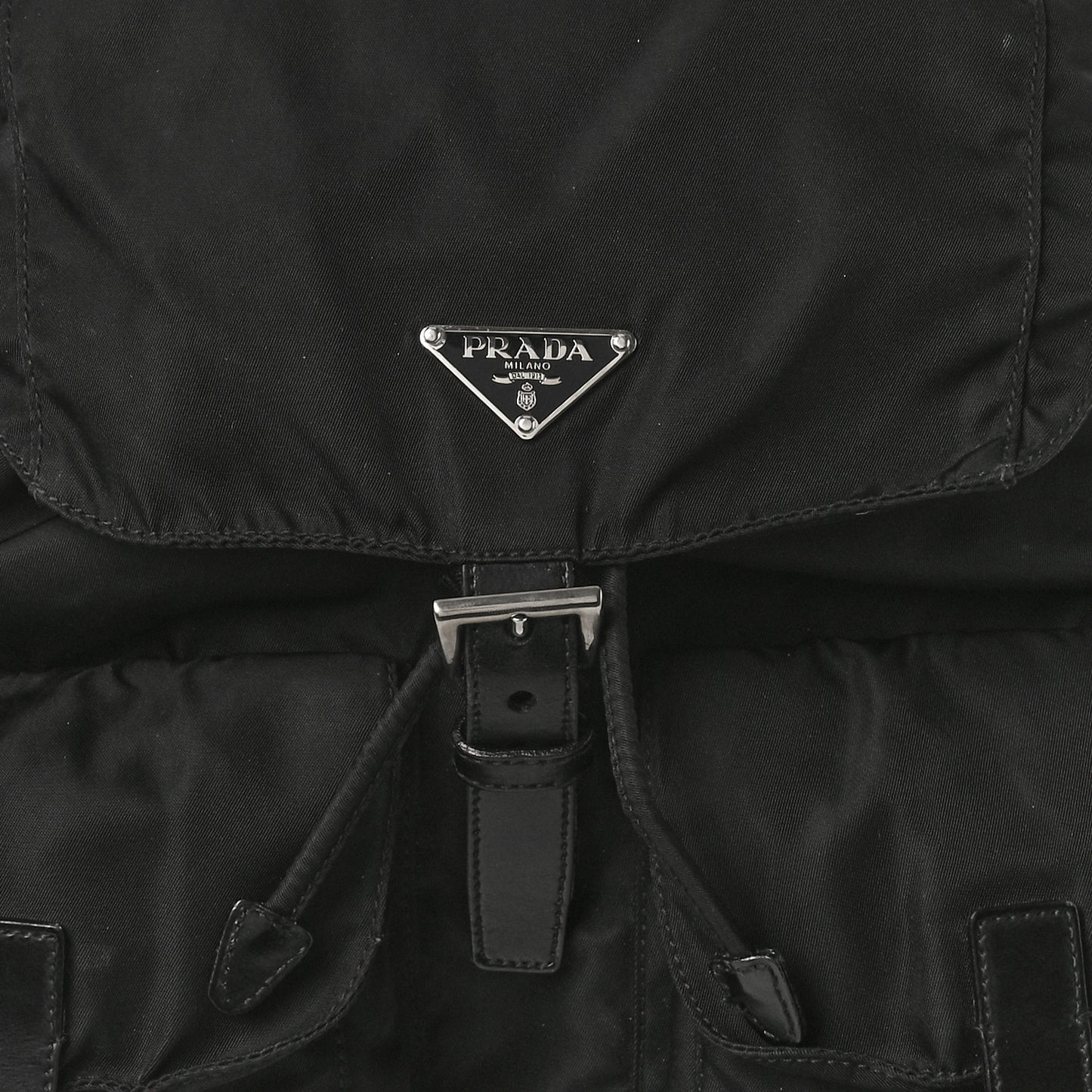 Tessuto Nylon Vela Medium Backpack Black