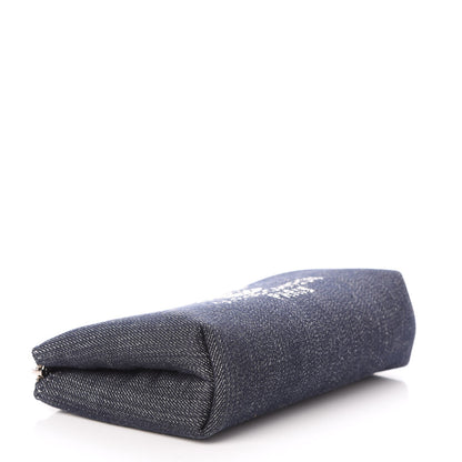 Chanel Denim Deauville Cosmetic Pouch Blue 4 of 7