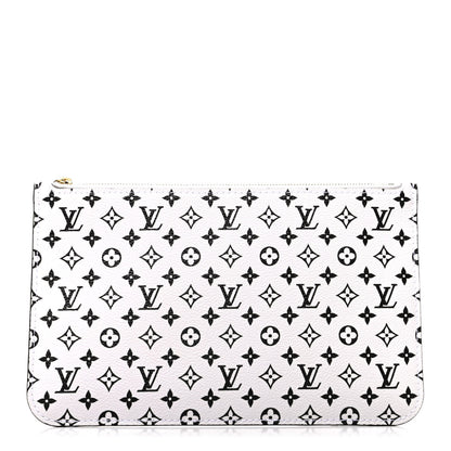 Louis Vuitton Monogram Giant Neverfull MM GM Pochette White 1 of 6