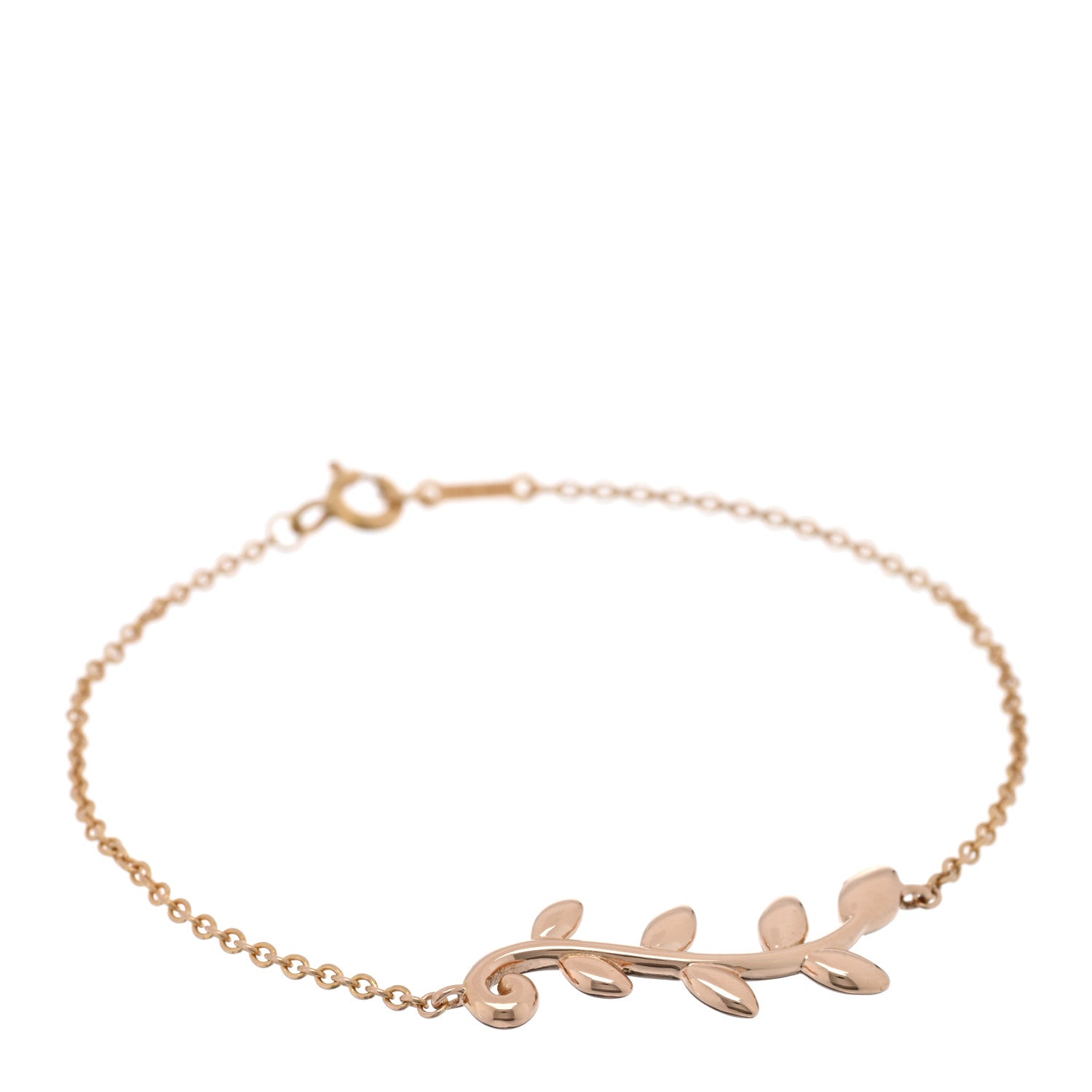 Tiffany 18K Rose Gold Paloma Picasso Olive Leaf Bracelet 1 of 3