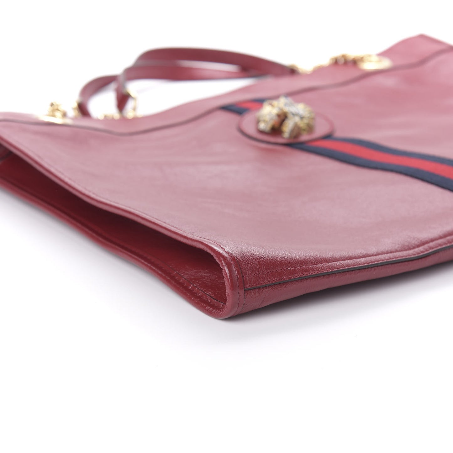 Calfskin Large Rajah Chain Tote Romantic Cherry