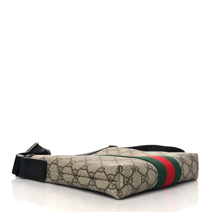 Gucci GG Supreme Monogram Web Messenger Bag Black 3 of 9