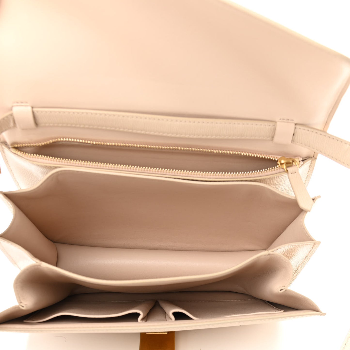 Liege Calfskin Medium Classic Box Flap Bag Powder