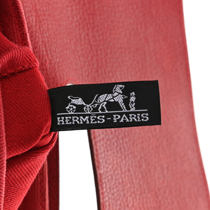 Hermes Chevron Herringbone Toile Vache Liegee Valparaiso Tote PM Rouge Garance 7 of 10