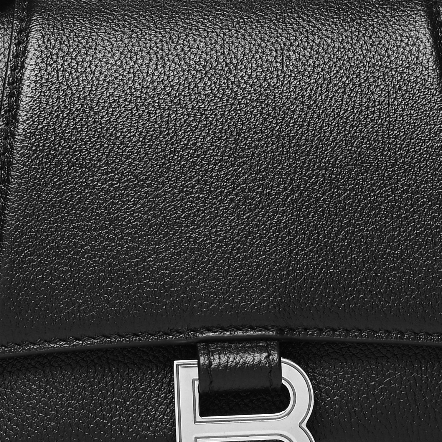 Balenciaga Grained Calfskin Small Hourglass Top Handle Bag Black 7 of 12