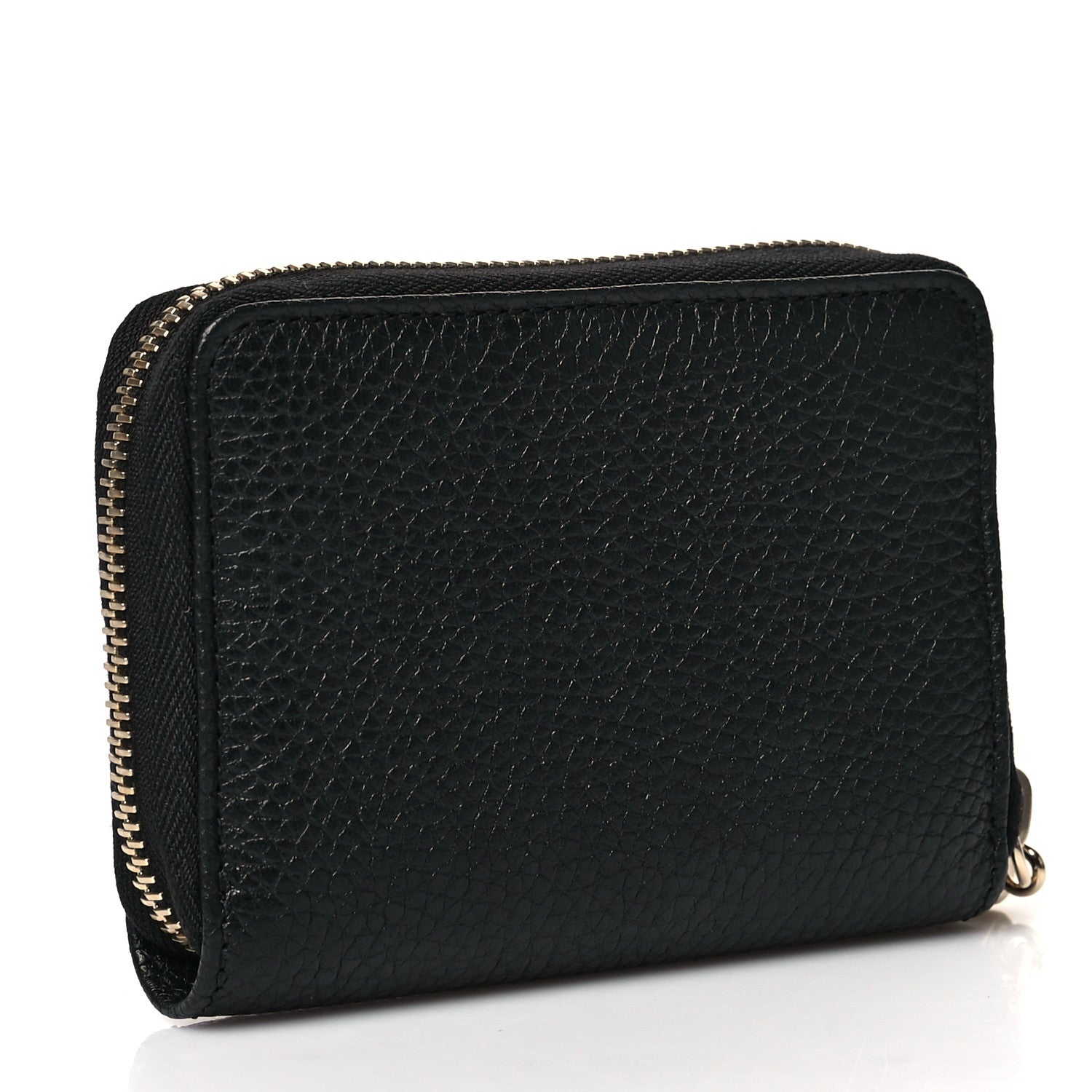 Gucci Pebbled Calfskin Small Soho Zip Around Wallet Black 3 of 7