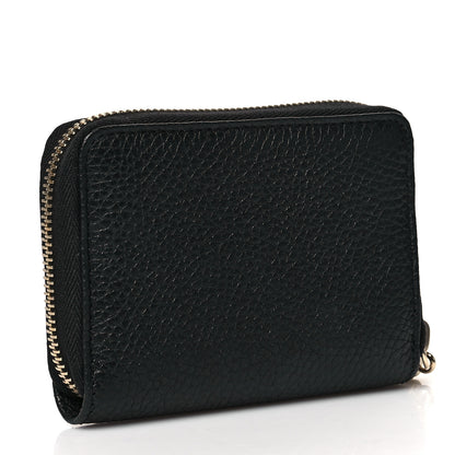 Gucci Pebbled Calfskin Small Soho Zip Around Wallet Black 3 of 7