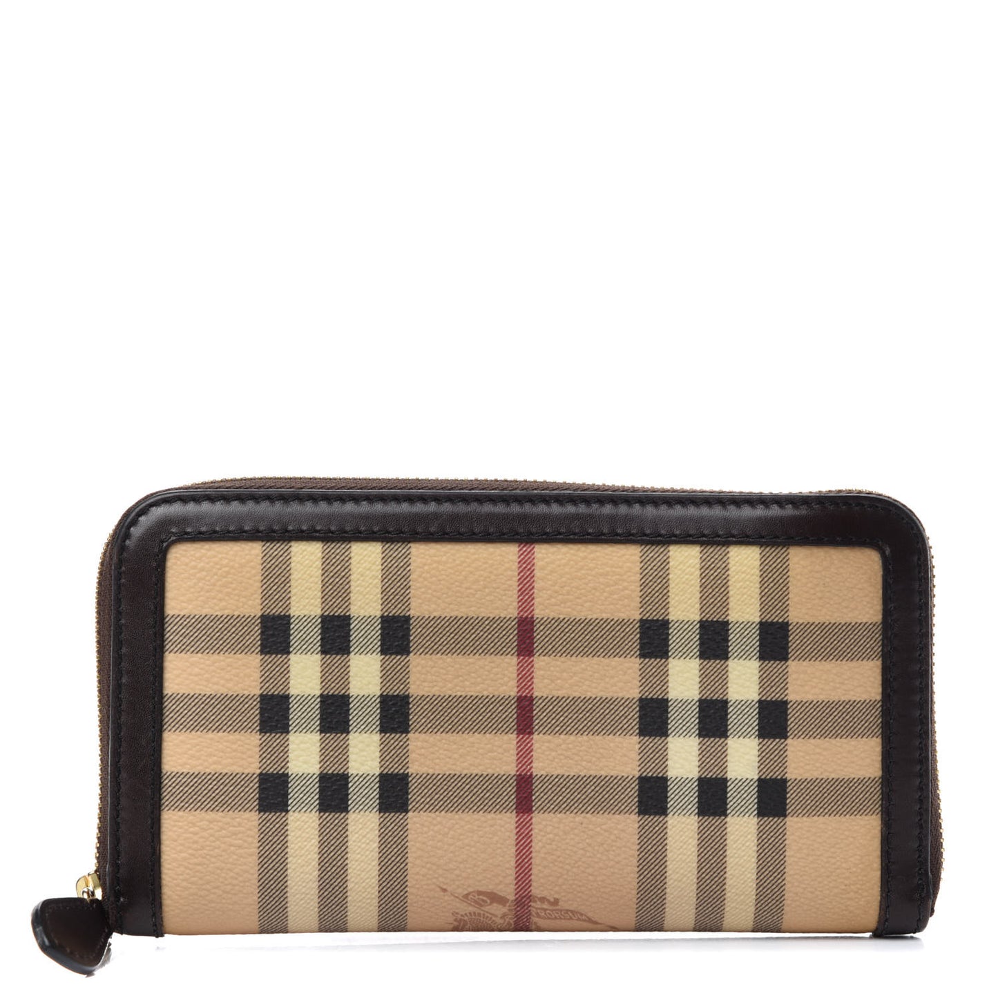 Haymarket Check Large Ziggy Zip Around Wallet Chocolate