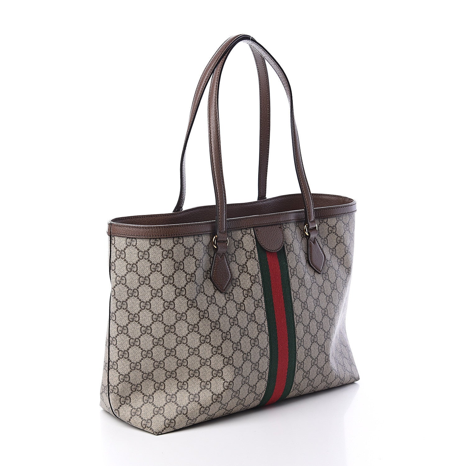 Gucci GG Supreme Monogram Medium Ophidia Shopping Tote Brown 2 of 8