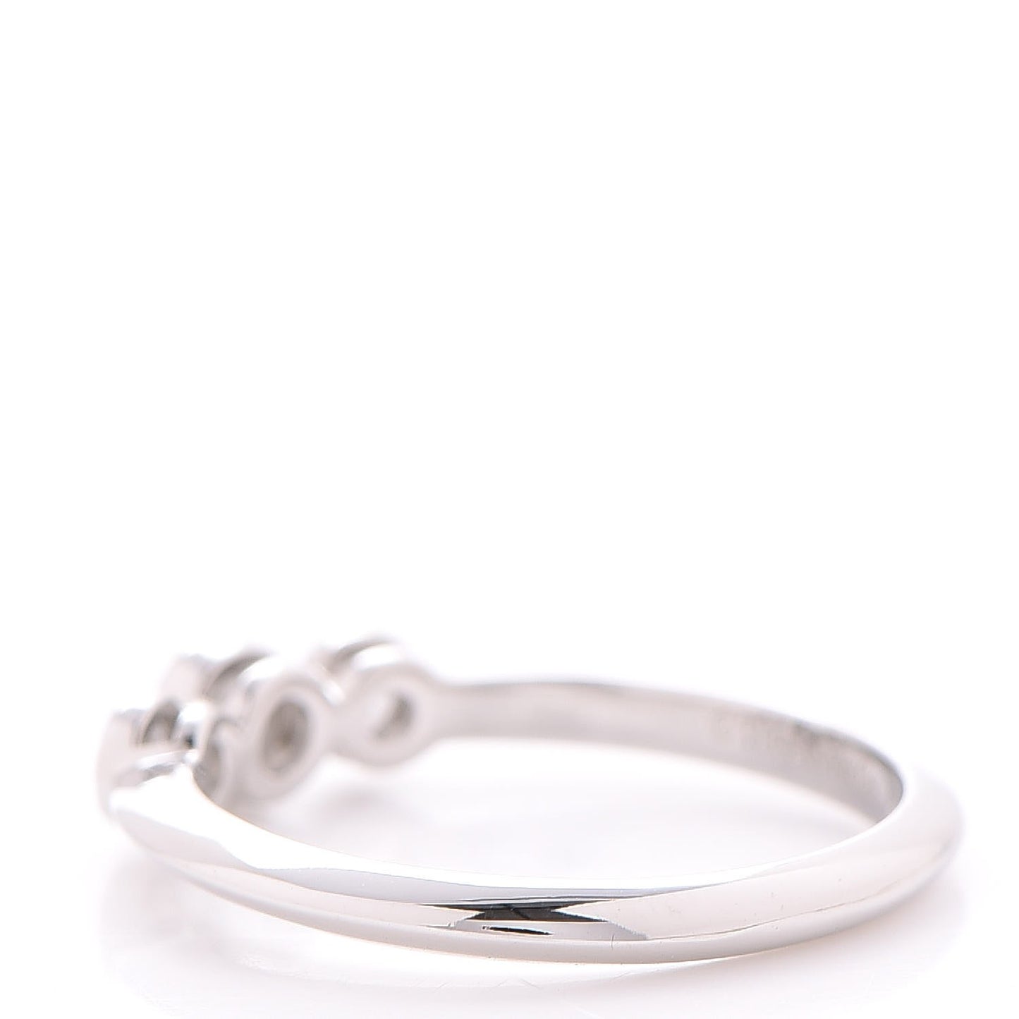 Platinum Diamond Three Stone Milgrain Ring 53 6.25