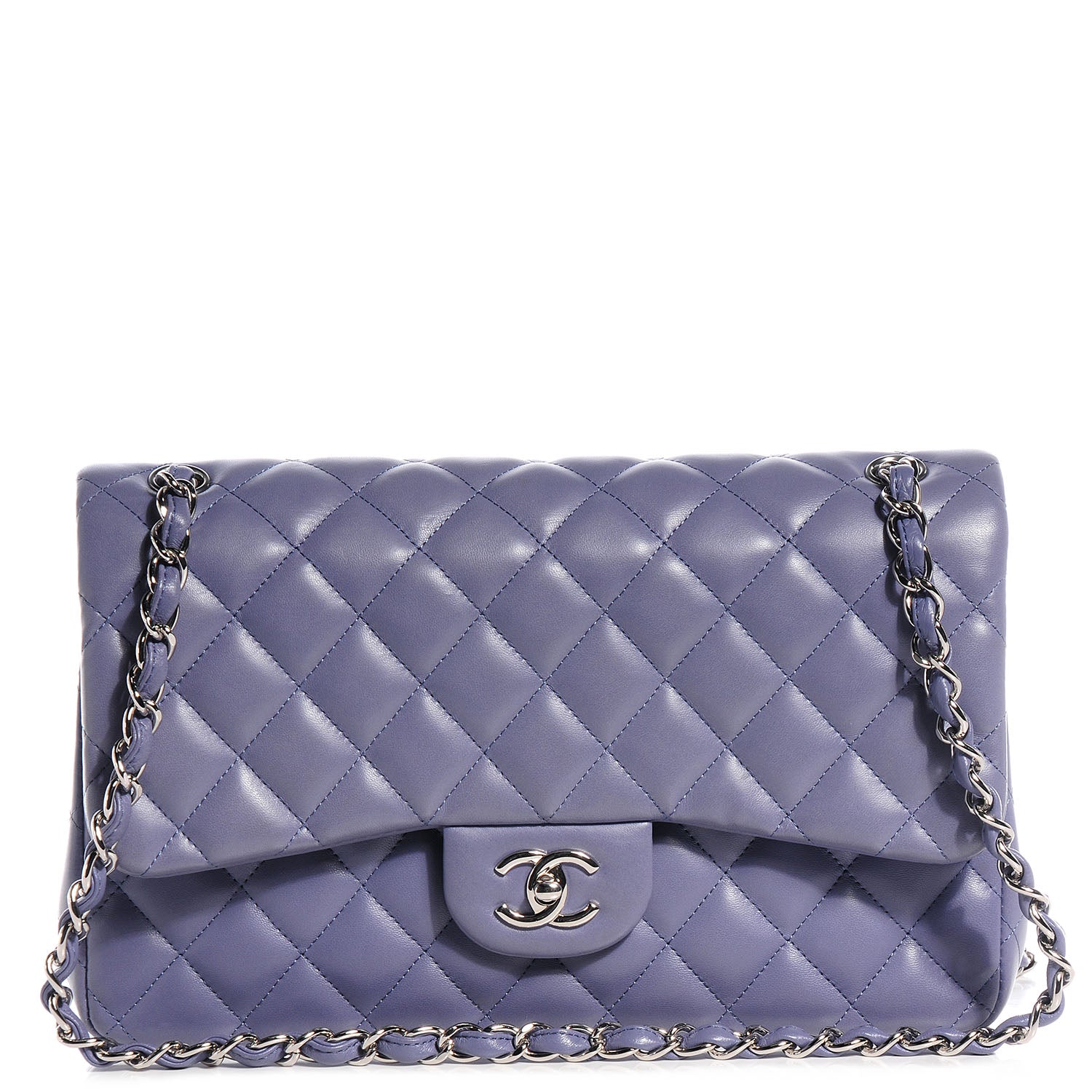 Chanel Lambskin Jumbo Double Flap Lavender 1 of 8