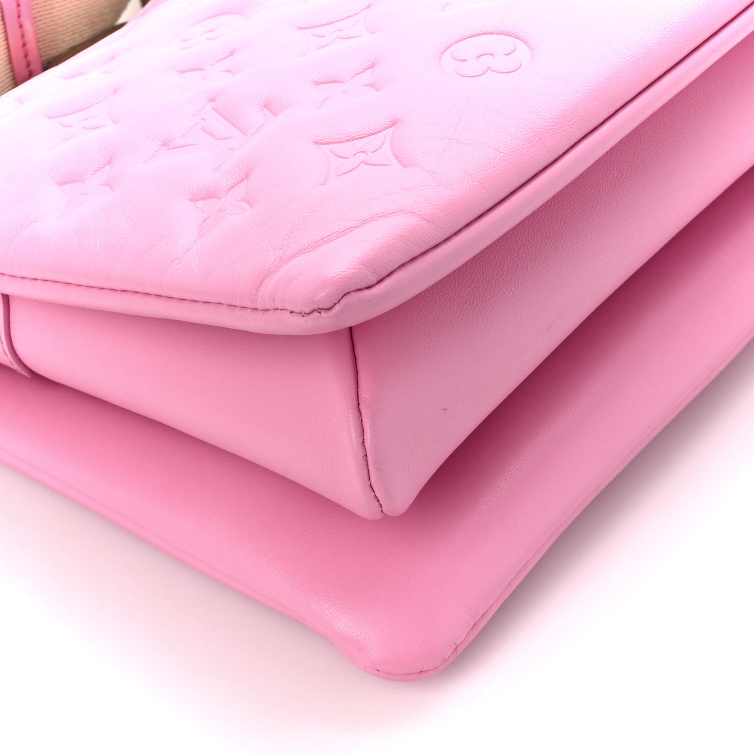 Louis Vuitton Lambskin Embossed Monogram Coussin PM Rose Bonbon 11 of 11