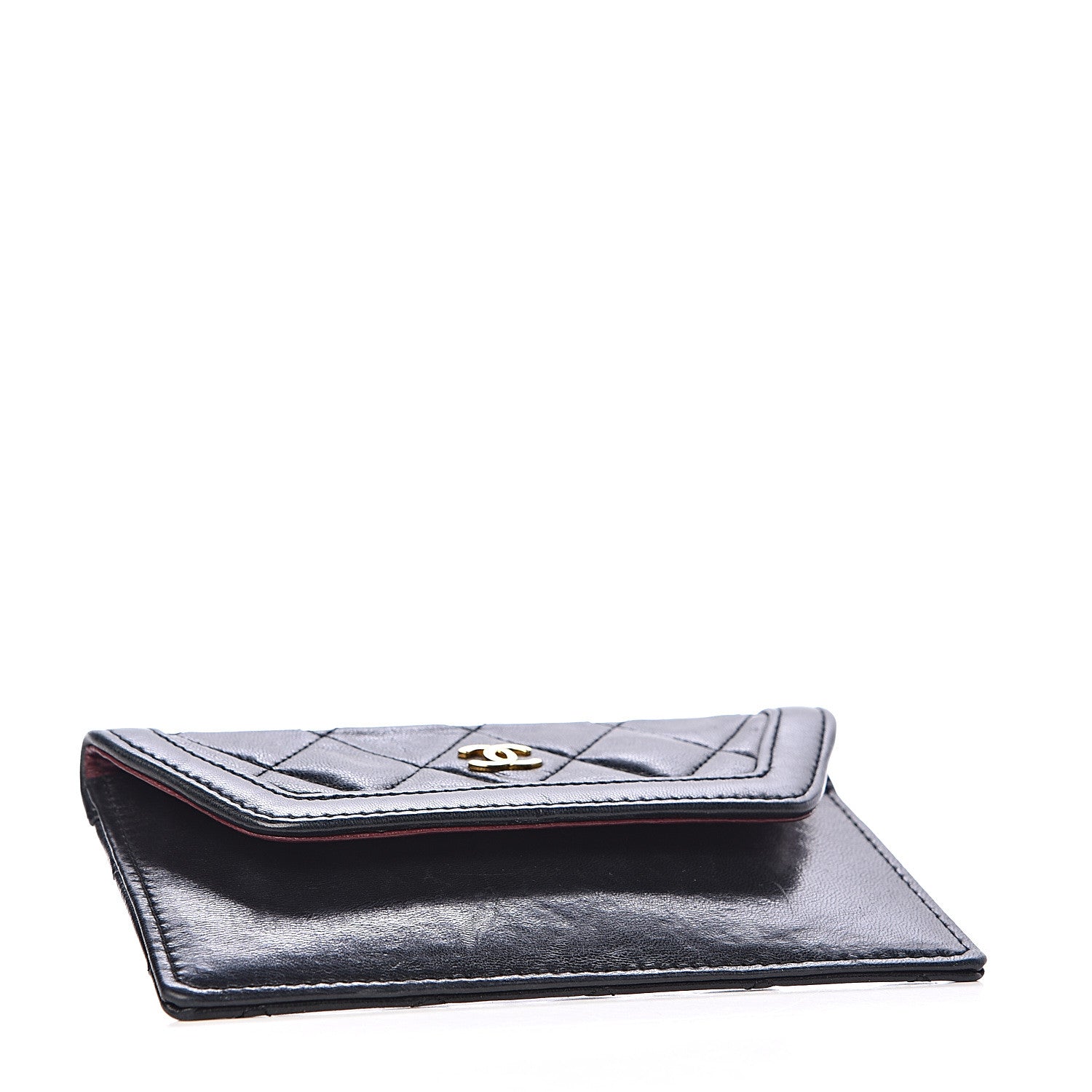 Chanel Lambskin Quilted Small Flap Wallet Black 4 of 5