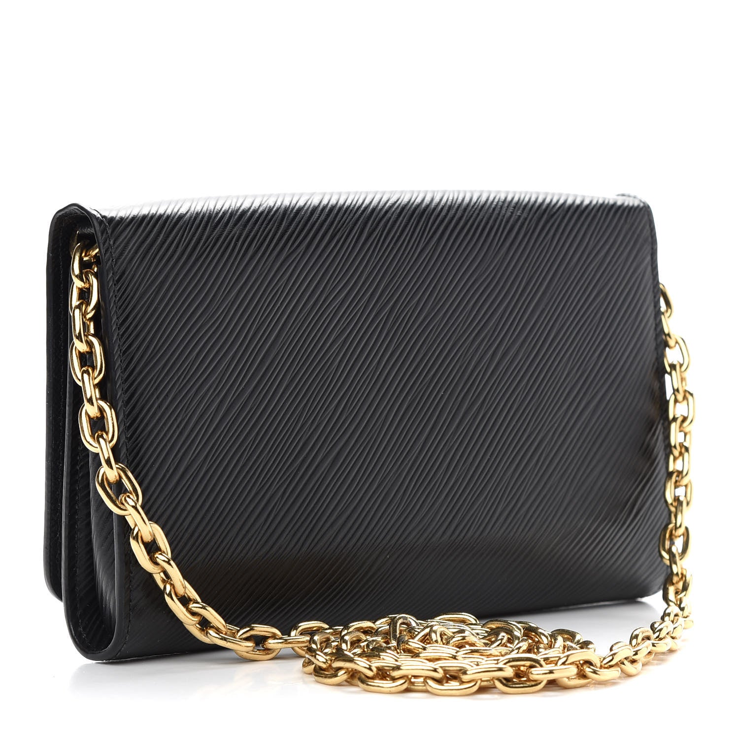 Louis Vuitton Epi Love Lock Twist Chain Wallet Black 3 of 8