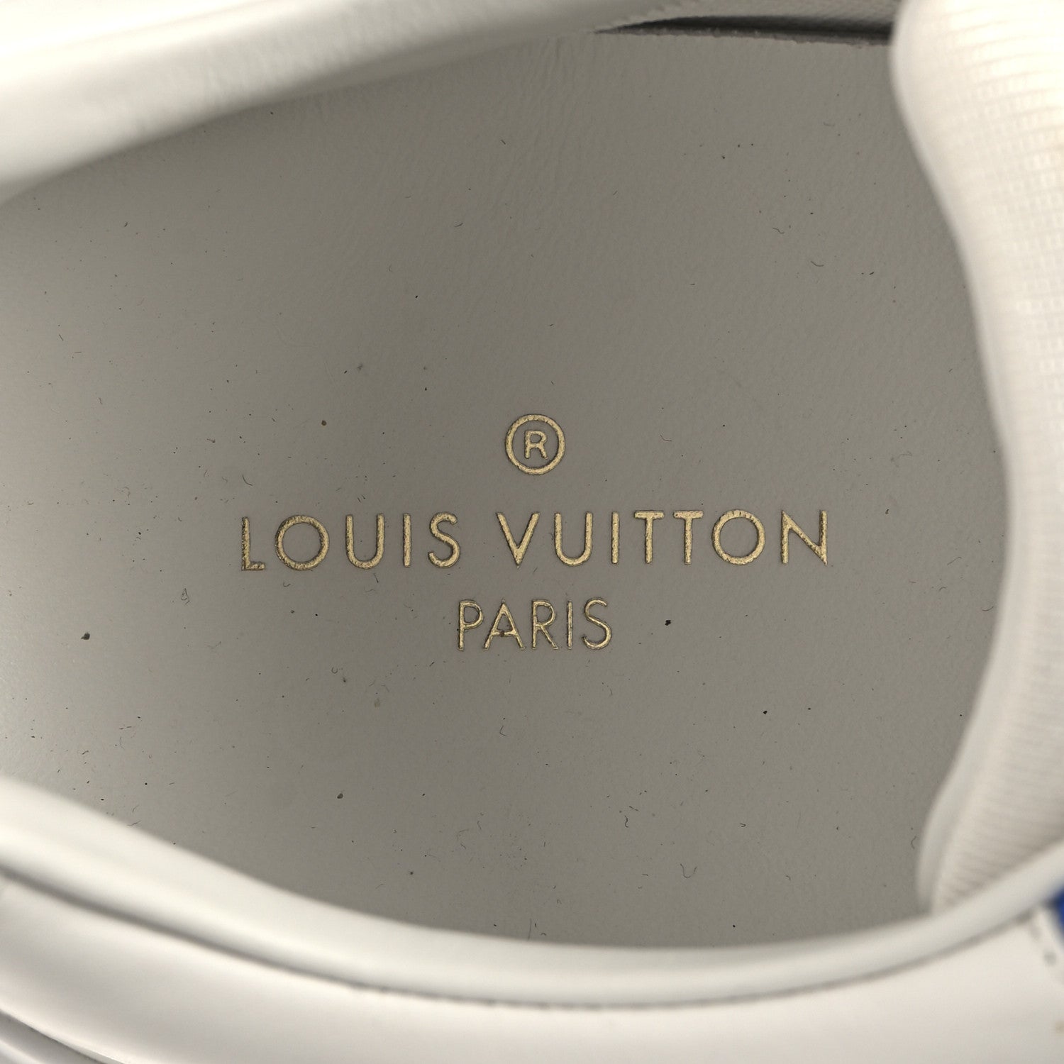 Louis Vuitton Calfskin Mens Run Away Sneakers 10 White Blue 8 of 8