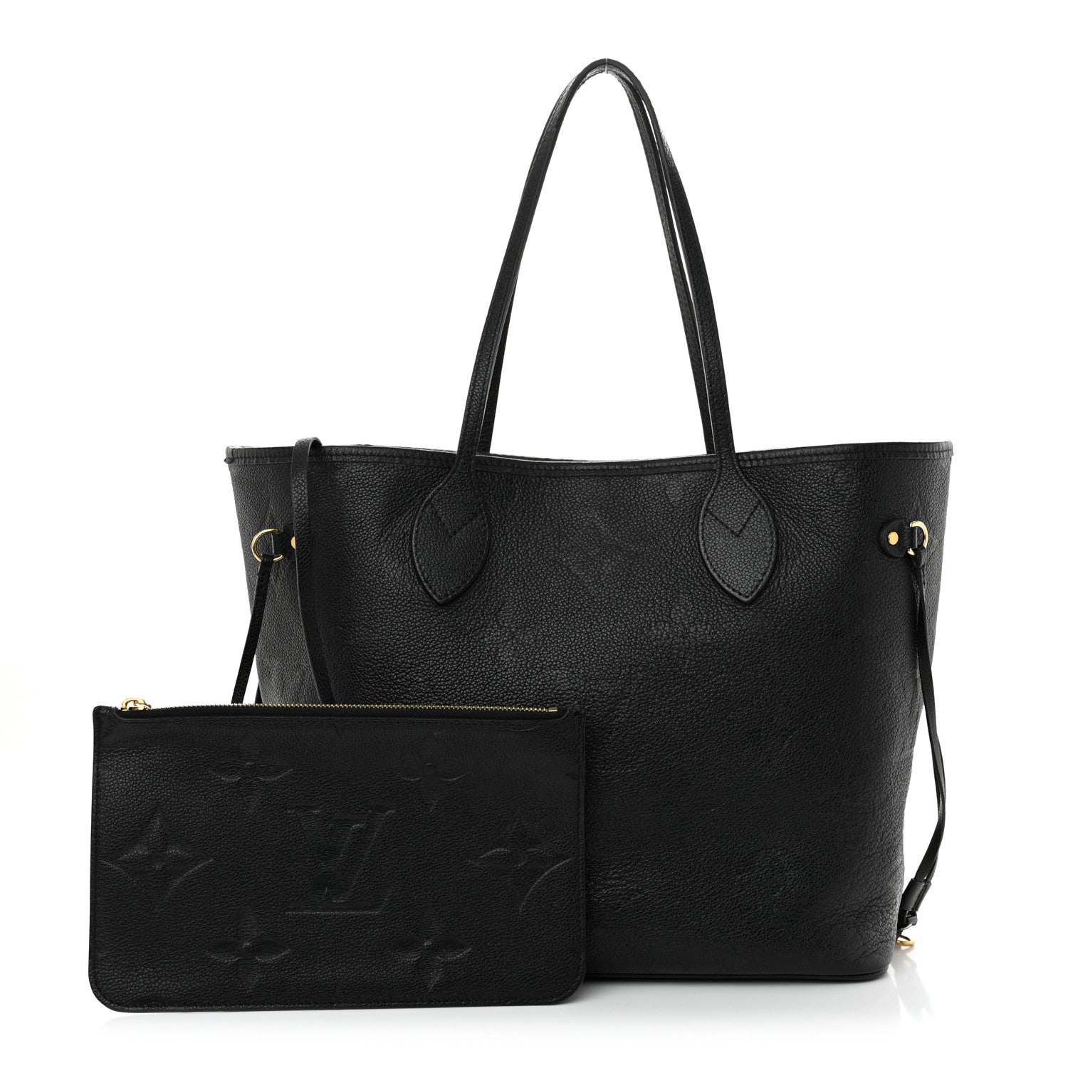 Louis Vuitton Empreinte Monogram Giant Neverfull MM Black 3 of 14