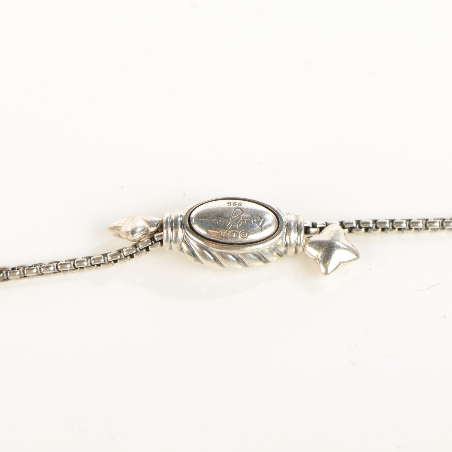 David Yurman Sterling Silver 14K Yellow Gold Crossover Pendant Necklace 3 of 4