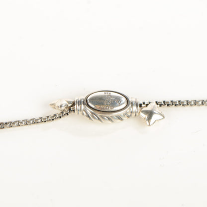 David Yurman Sterling Silver 14K Yellow Gold Crossover Pendant Necklace 3 of 4
