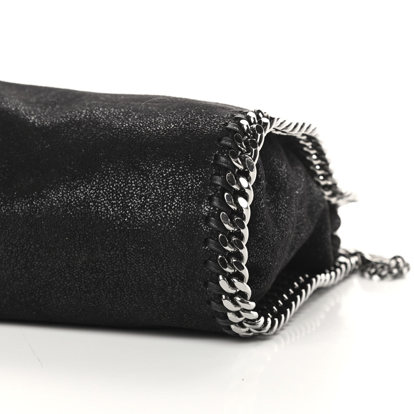 Shaggy Deer Mini Falabella Fold Over Tote Black