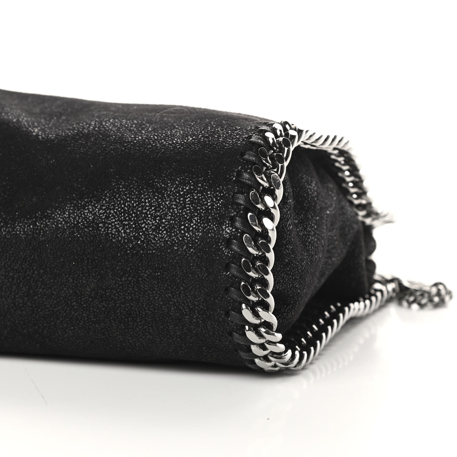 Stella McCartney Shaggy Deer Mini Falabella Fold Over Tote Black 10 of 10