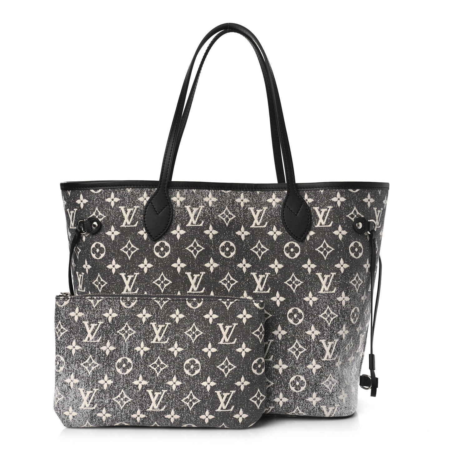 Denim Monogram Jacquard Neverfull MM Grey