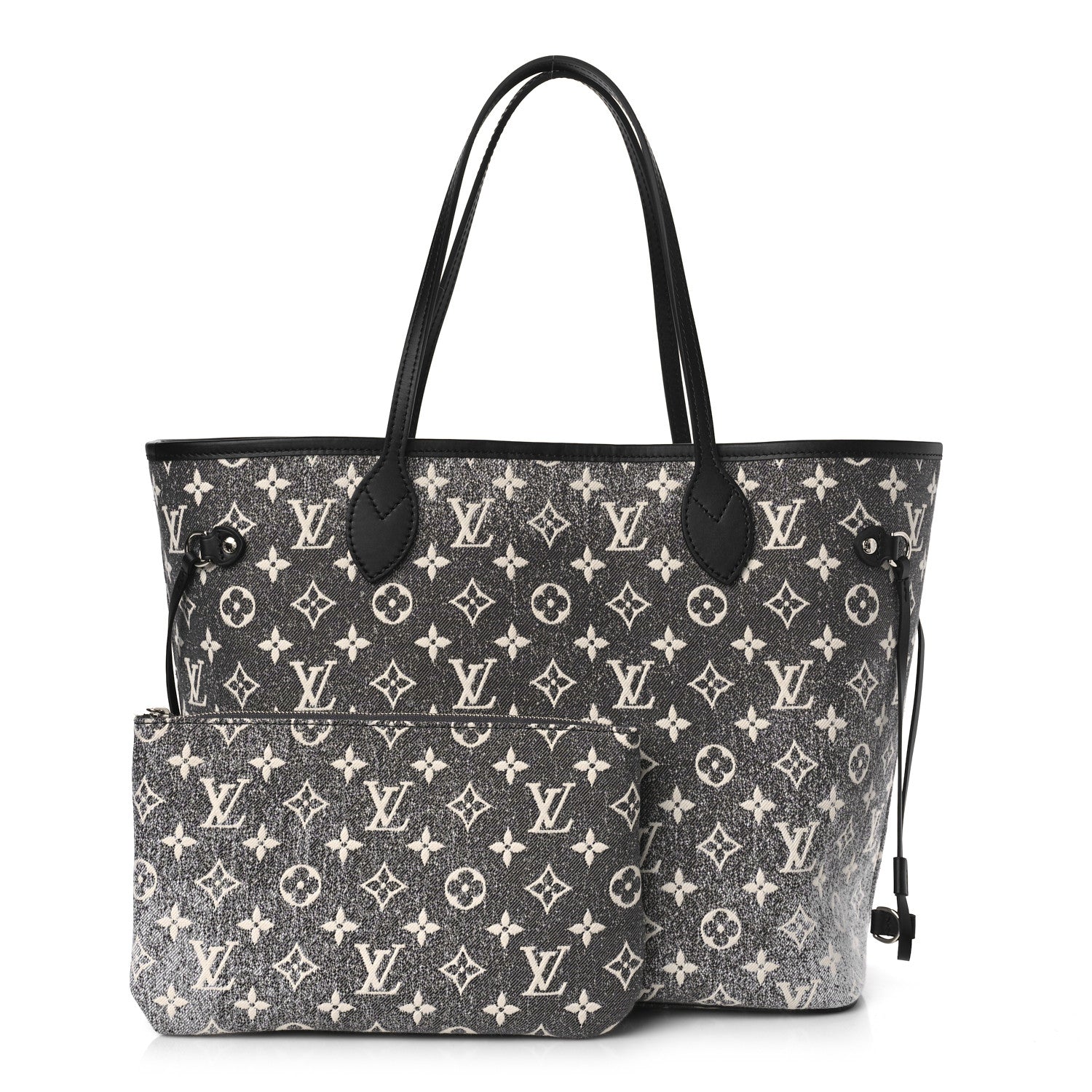 Louis Vuitton Denim Monogram Jacquard Neverfull MM Grey 1 of 9