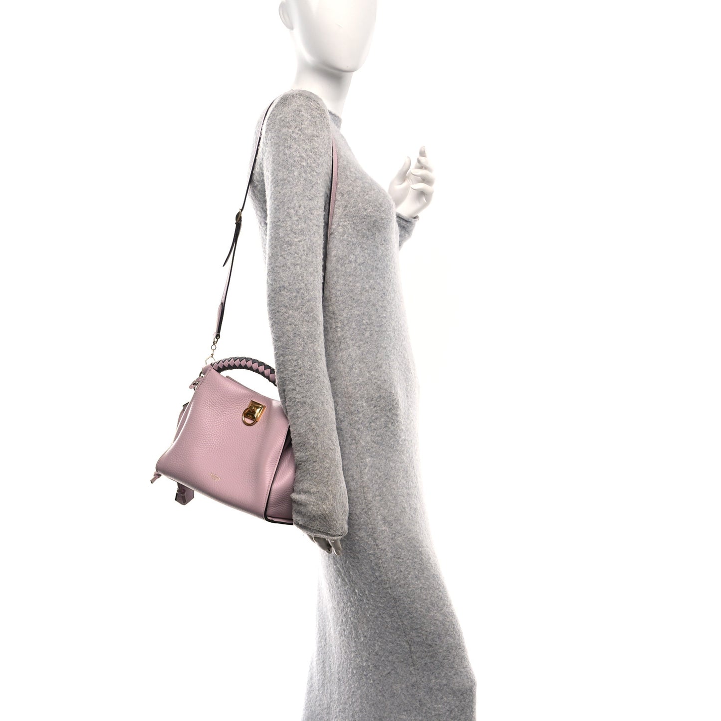 Heavy Grain Small Iris Tote Powder Pink