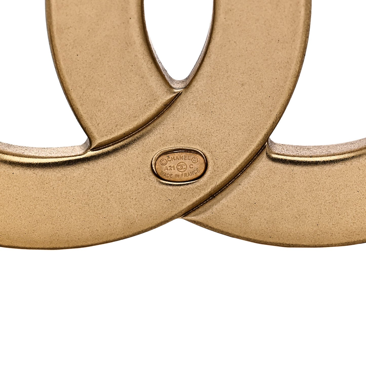 Crystal CC Brooch Gold