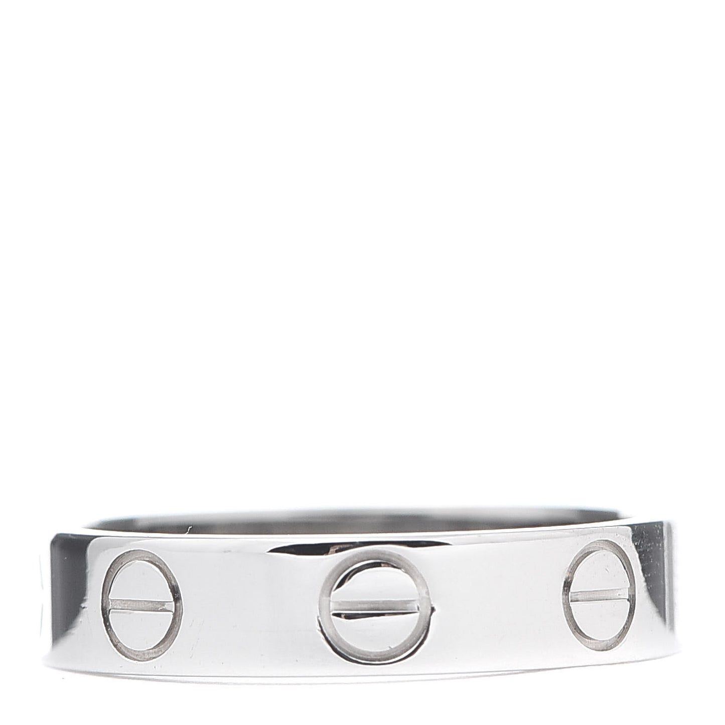 18K White Gold 3.5mm LOVE Wedding Band Ring 46 3.75