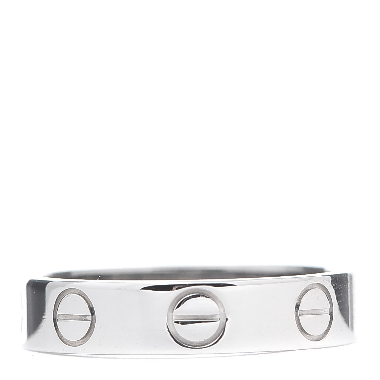 Cartier 18K White Gold 3.5mm LOVE Wedding Band Ring 46 3.75 3 of 5