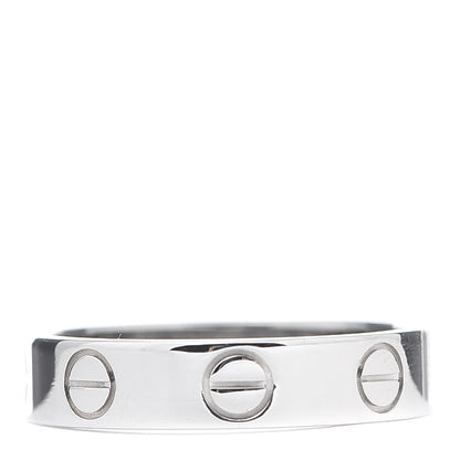 Cartier 18K White Gold 3.5mm LOVE Wedding Band Ring 46 3.75 3 of 5